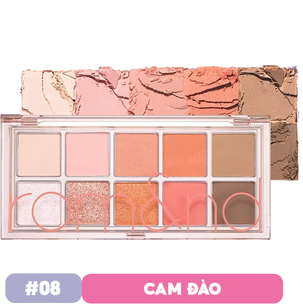 [NEW][Màu 00 - 13] Bảng Phấn Mắt 10 Ô Siêu Lấp Lánh Romand Better Than Eye Palette