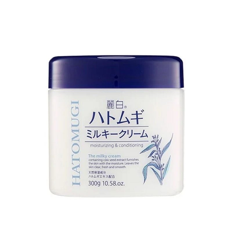 Kem Dưỡng Ẩm, Hỗ Trợ Làm Sáng Da Chiết Xuất Hạt Ý Dĩ Hatomugi Moisturizing & Conditioning The Milky Cream 300g