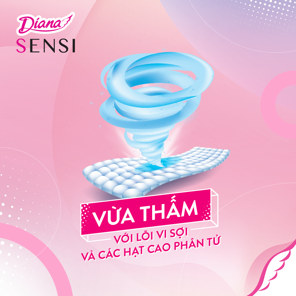 Băng Vệ Sinh Diana Sensi Siêu Mỏng Có Cánh - 8 Miếng (Che tên sản phẩm khi giao hàng)