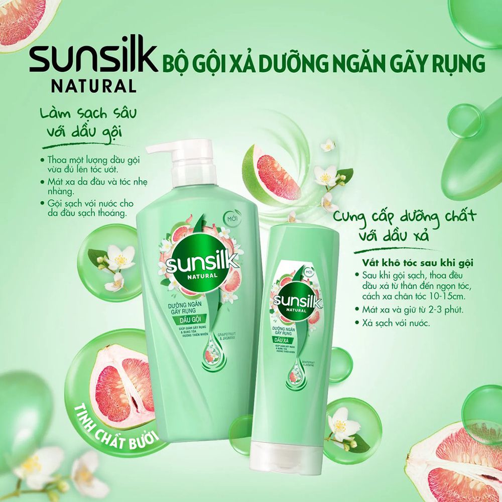 [650g] Dầu Gội Chiết Xuất Thiên Nhiên Sunsilk Natural Dưỡng Ngăn Gãy Rụng