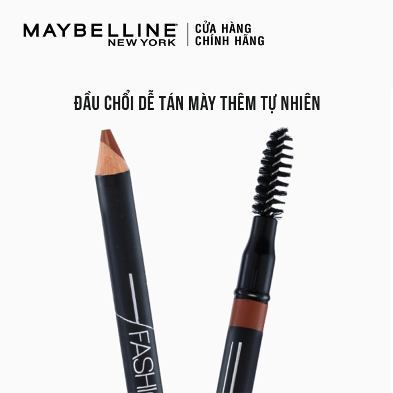 Chì Tạo Dáng Mày 2 Đầu Nét Mảnh Maybelline Fashion Brow Shaping Pencil 1.5g - Màu Nâu Sáng
