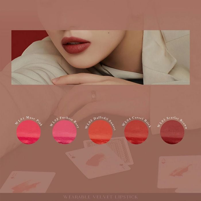 Son Thỏi Lì, Mịn Mượt Môi, Lên Màu Chuẩn Black Rouge Wearable Velvet Lipstick 4.4g