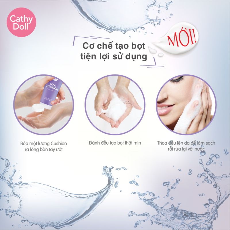 Sữa Rửa Mặt Tạo Bọt Giúp Làm Sạch Sâu Cathy Doll Cushion Facial Foam Cleanser 120ml