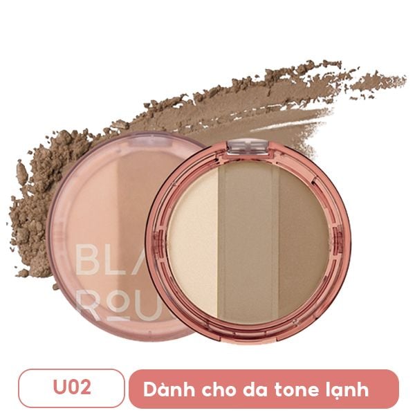 Phấn Highlight Và Tạo Khối Black Rouge Up And Down Triple Contouring 10g