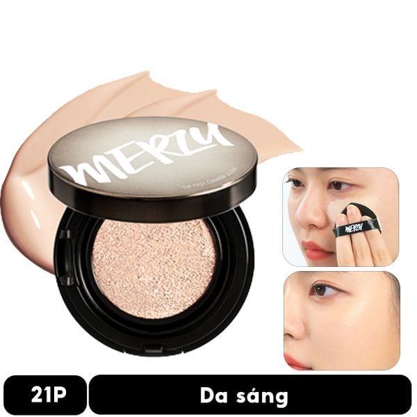  Phấn Nước Che Phủ Hoàn Hảo, Lớp Nền Căng Bóng, Lâu Trôi Merzy The First Cushion Glow SPF 50+/PA+++ 13g 