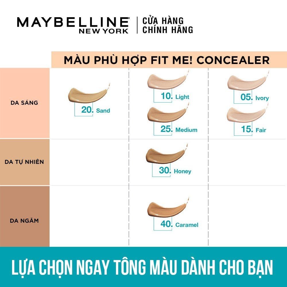 Kem Che Khuyết Điểm Mịn Lì Maybelline Fit Me Concealer With Chamomile Extract 6.8ml