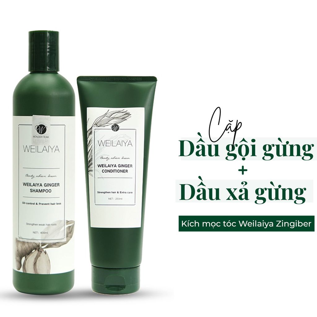 Dầu Xả Dưỡng Ẩm Tóc, Tăng Cường Mọc Tóc, Chiết Xuất Gừng, Hà Thủ Ô Weilaiya Ginger Conditioner 250ml