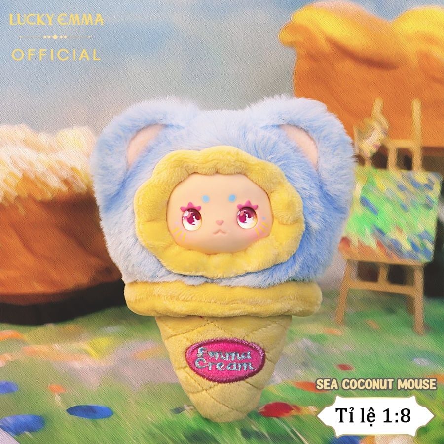 Móc Khóa Gấu Bông Lucky Emma Scoop Ice Cream Series - MJ-000095