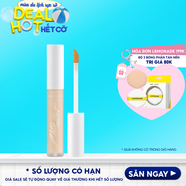 Kem Che Khuyết Điểm Kiềm Dầu Lemonade Matte Addict Concealer