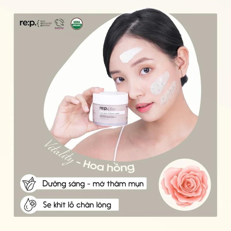 Mặt Nạ Đất Sét Thu Nhỏ Lỗ Chân Lông, Phục Hồi Da Chiết Xuất Cây Hương Thảo Re:p Bio Fresh Mask With Real Nutrition Herbs 130g