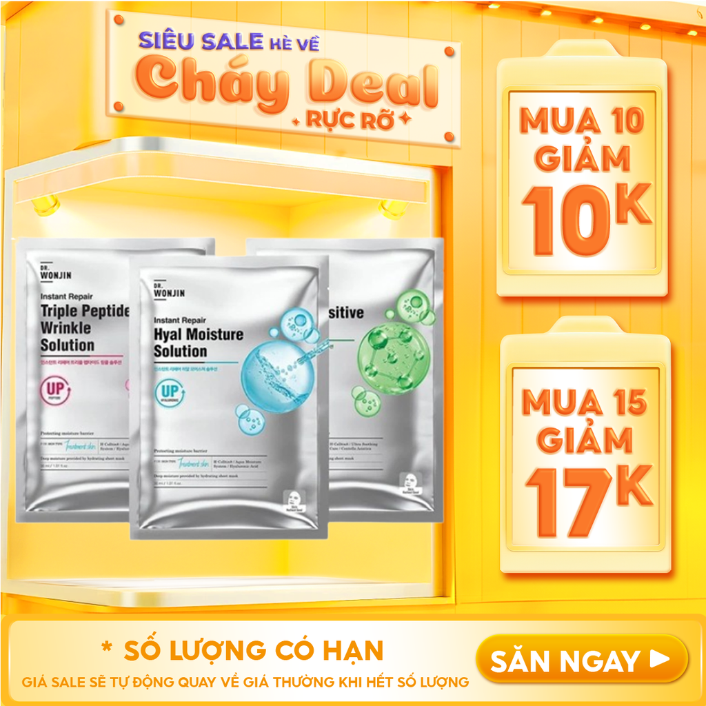Mặt Nạ Cấp Ẩm, Tăng Sinh Collagen, Hỗ Trợ Phục Hồi Da Dr.Wonjin Instant Repair Solution 30ml