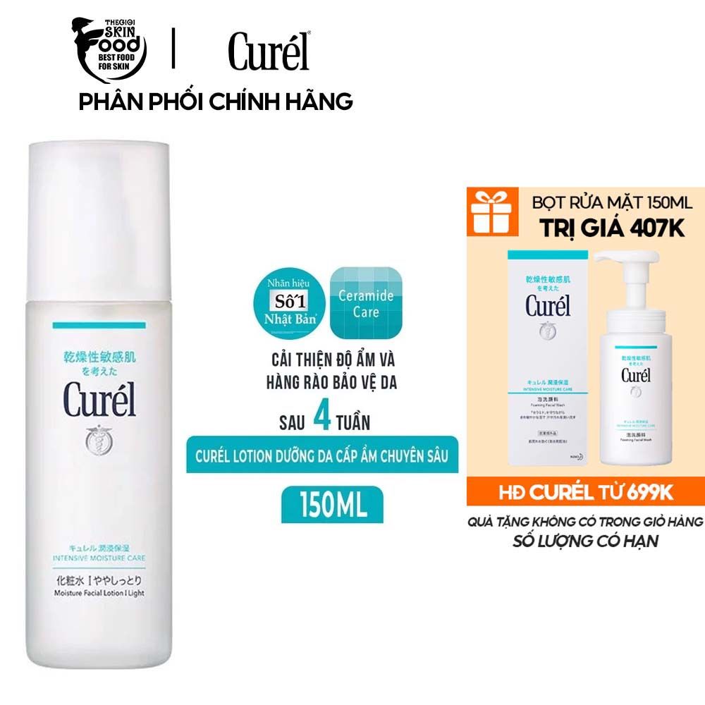 Nước Hoa Hồng Dưỡng Da Cấp Ẩm Chuyên Sâu Curél Intensive Moisture Care Moisture Facial Lotion 150ml