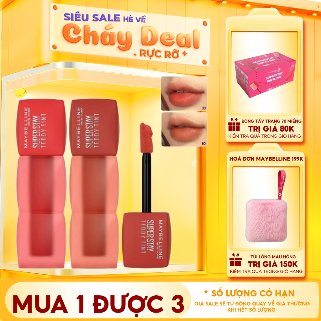 Son Kem Lì Bông Bền Màu Maybelline Superstay Teddy Tint 5ml