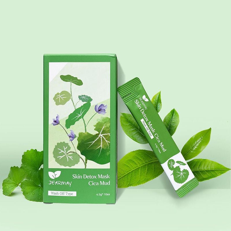 Mặt Nạ Đất Sét Thải Độc Da Chiết Xuất Rau Má Dearmay Skin Detox Mask Cica Mud