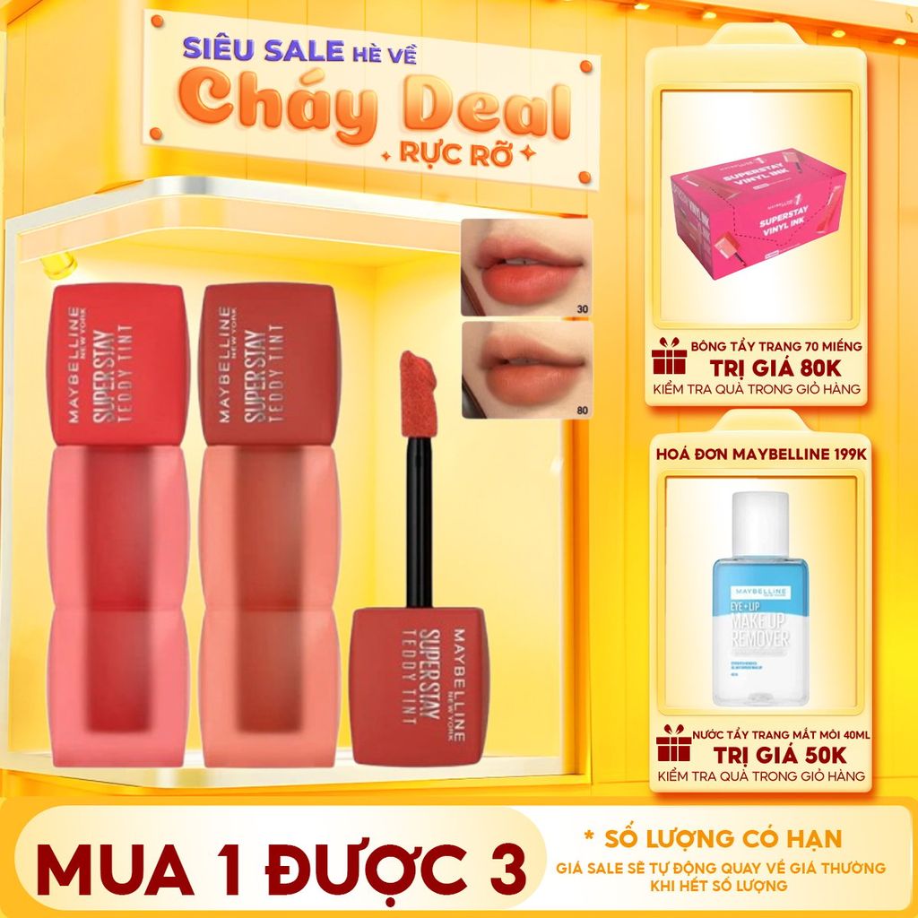 Son Kem Lì Bông Bền Màu Maybelline Superstay Teddy Tint 5ml