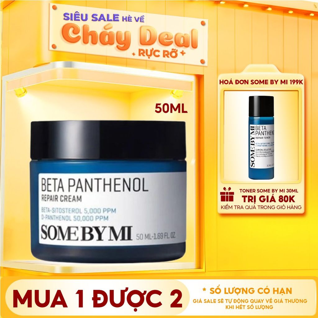 Kem Dưỡng Some By Mi Cấp Ẩm, Hỗ Trợ Phục Hồi Da Beta Panthenol Repair Cream 50ml