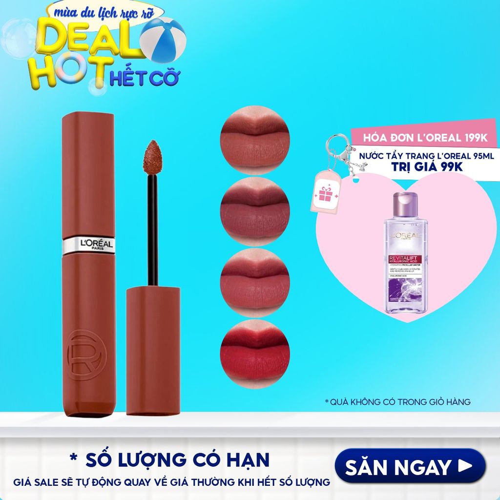 Son Kem Lì Nhẹ Môi, Lâu Trôi L'Oreal Infallible Matte Resistance