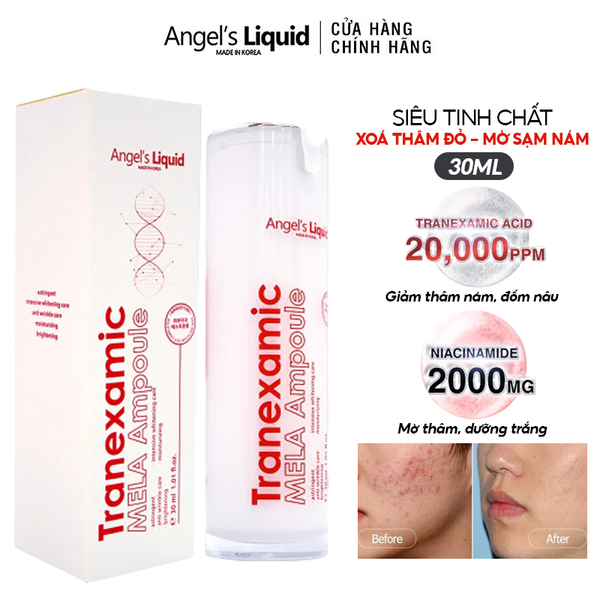  Tinh Chất Angel's Liquid Hỗ Trợ Cải Thiện Thâm Đỏ, Mờ Sạm Nám Tranexamic Mela Ampoule 30ml 