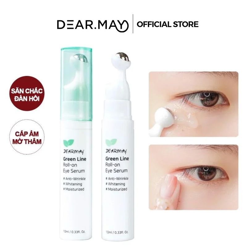 Serum Dearmay Thanh Lăn Mắt Cải Thiện Nếp Nhăn, Dưỡng Sáng Vùng Da Mắt Green Line Roll-on Eye Serum 10ml