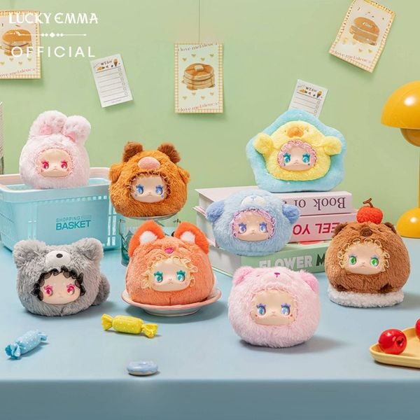  Móc Khóa Gấu Bông Lucky Emma RUA RUA ZOO Vinyl Face Plush Keychain Blind Box - MJ-000085 (1 box ngẫu nhiên) 