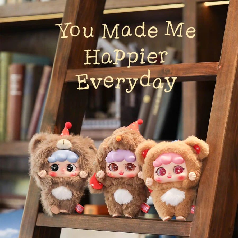Móc Khóa Gấu Bông Happy Ghost Migo Funny Plush Pendant Blind Box - QZ228