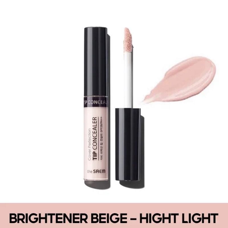 Kem Che Khuyết Điểm Có Chống Nắng Hàn Quốc The Saem Cover Perfection Tip Concealer SPF28/PA++