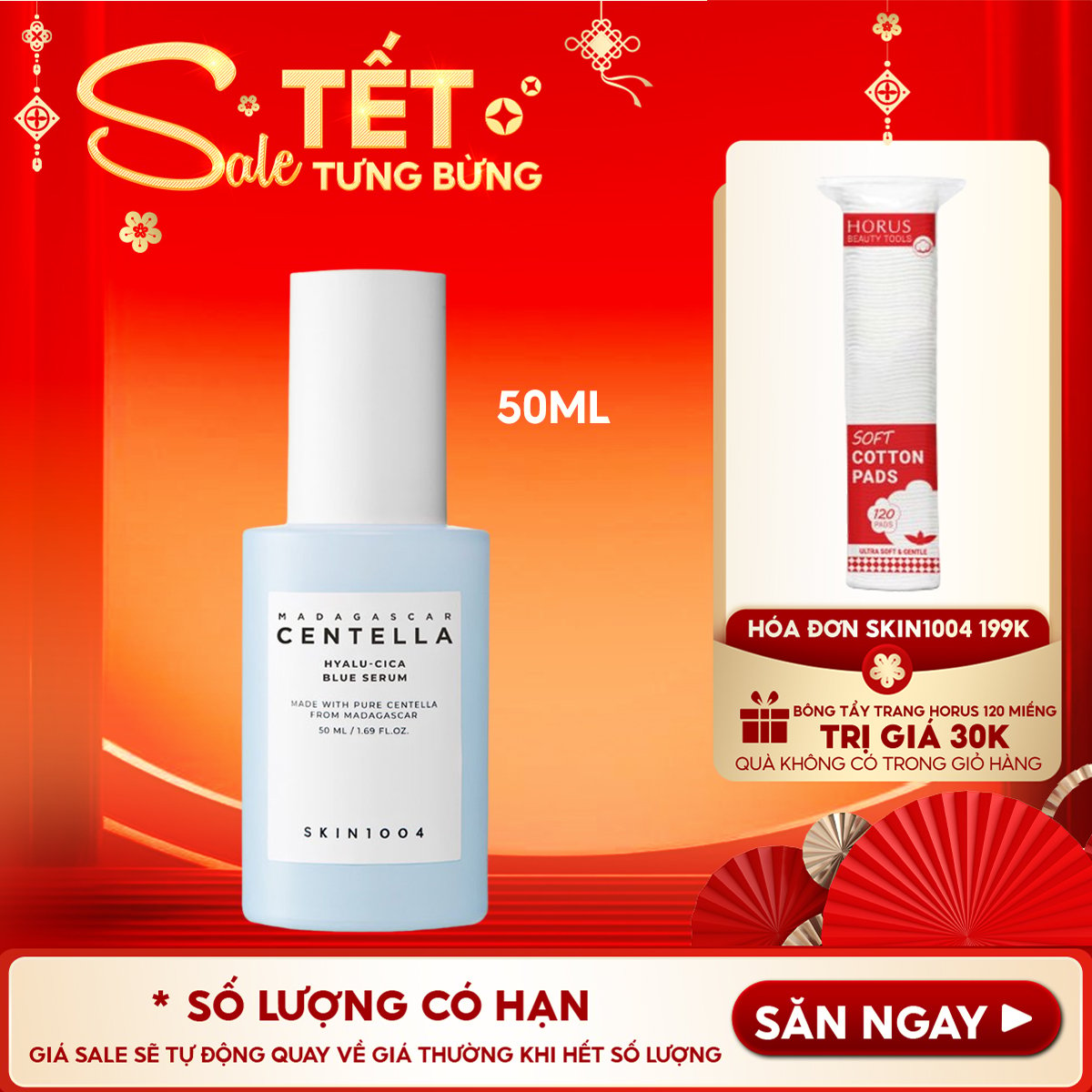 Serum Skin1004 Tinh Chất Dưỡng Ẩm, Hỗ Trợ Làm Sáng Da Skin1004 Madagasca Centella Hyalu-Cica Blue Serum 50ml