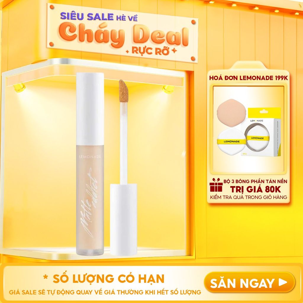 Kem Che Khuyết Điểm Kiềm Dầu Lemonade Matte Addict Concealer