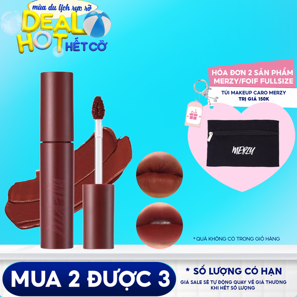 [Màu 1-6] Son Kem Lì, Siêu Mịn Môi Merzy Bite The Beat Mellow Tint 4g