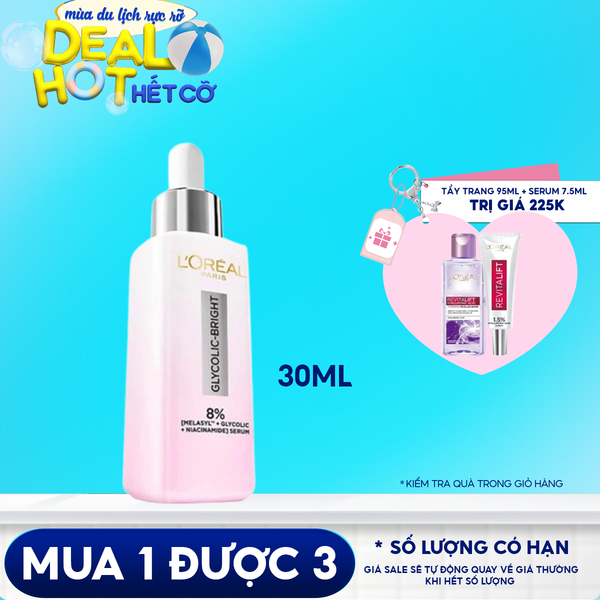 Serum L'oreal Tinh Chất Mờ Thâm Nám L'oreal Glycolic-Bright Instant Glowing Serum 30ml