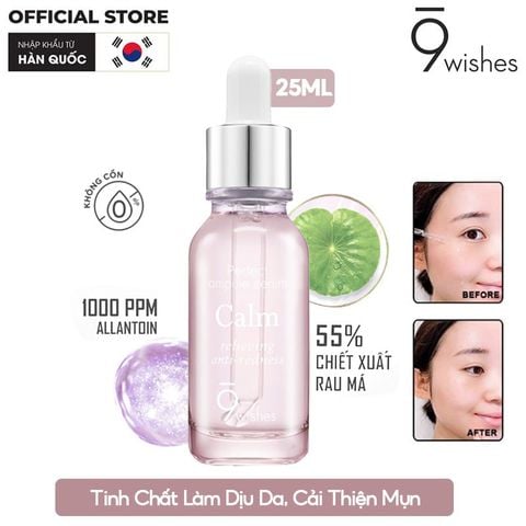 Serum 9 Wishes Hỗ Trợ Giảm Mụn, Làm Dịu Da 9 Wishes Calm Relief Soothing Ampule Serum 25ml