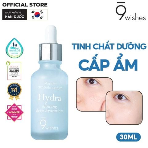 Serum 9 Wishes Dưỡng Ẩm, Cấp Nước, Căng Mịn Da 9 Wishes Hydra Glowing Deep Hydration Ampule Serum