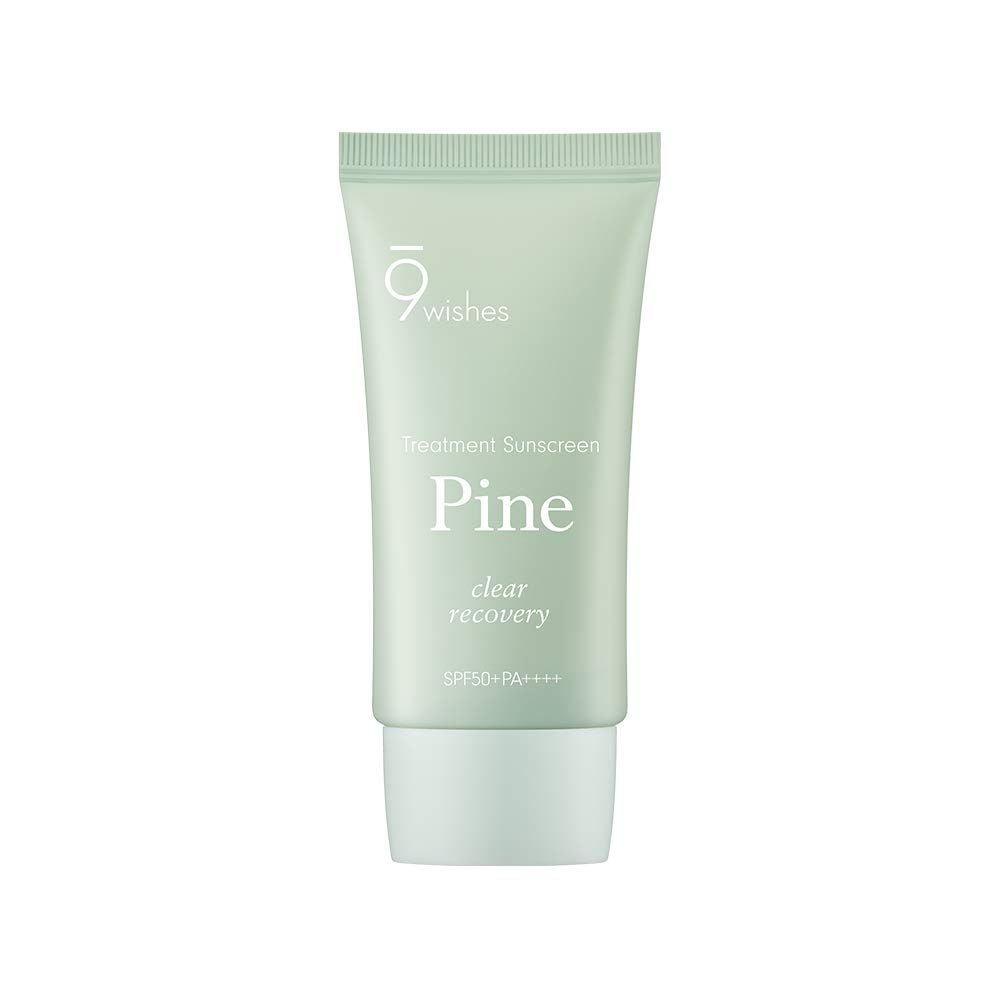 Kem Chống Nắng 9 Wishes Kiềm Dầu, Giảm Mụn Dành Cho Da Dầu Mụn Pine Clear Recovery Treatment Sunscreen SPF50+/PA++++ 50ml