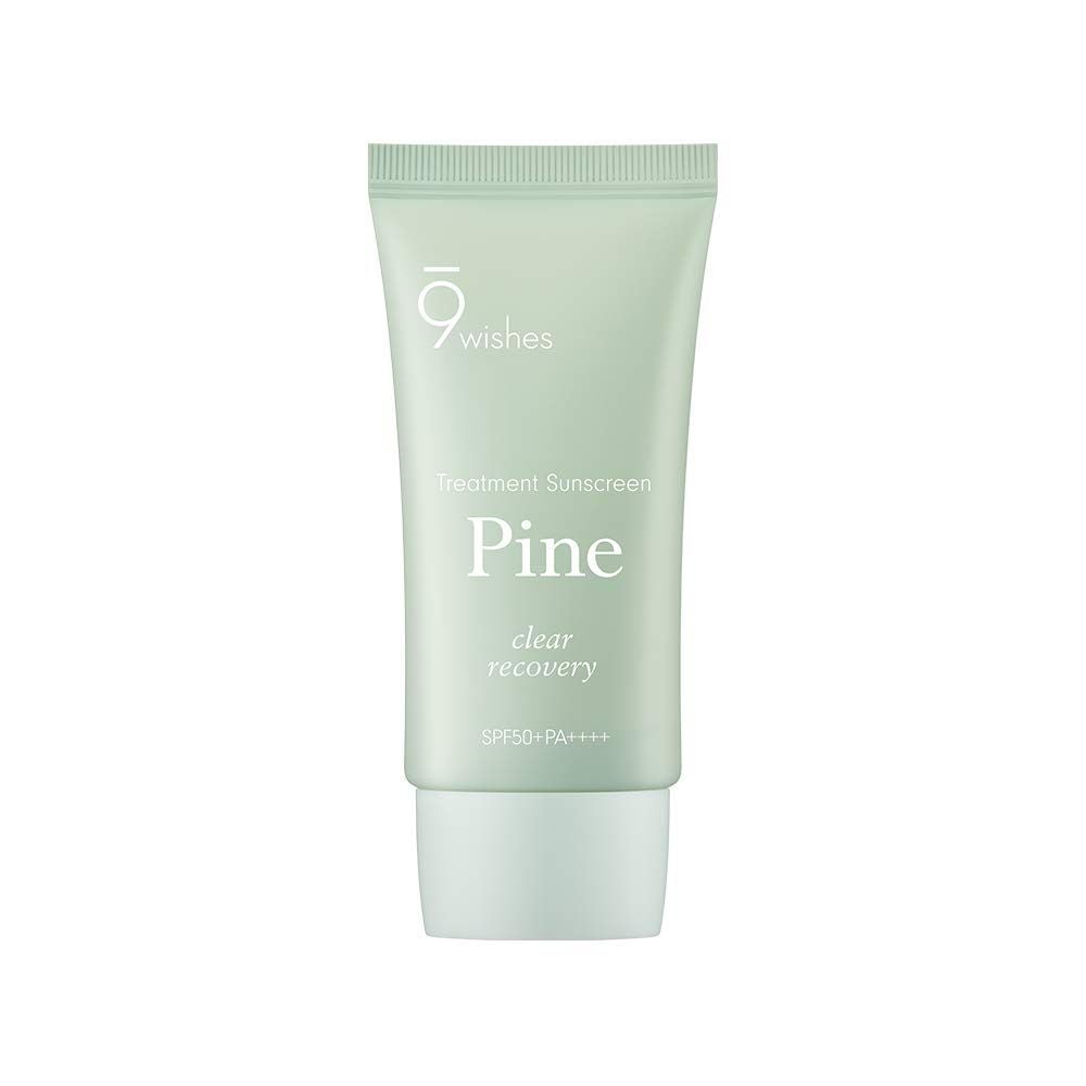 Kem Chống Nắng Kiềm Dầu, Giảm Mụn Dành Cho Da Dầu Mụn 9 Wishes Pine Clear Recovery Treatment Sunscreen SPF50+/PA++++ 50ml