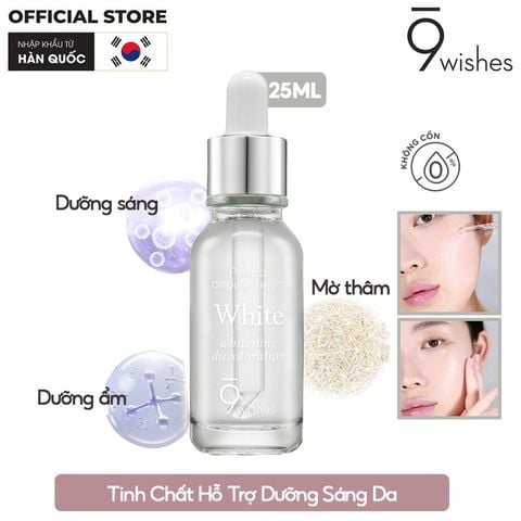 Serum 9 Wishes Tinh Chất Hỗ Trợ Dưỡng Trắng, Mờ Thâm 9 Wishes Whitening Discoloration Ampule Serum 25ml