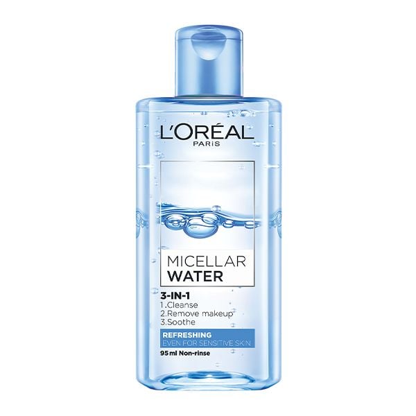 [30ml - 95ml] Nước Tẩy Trang Làm Sạch Tươi Mát 3 In 1 Cho Da Dầu L'Oreal Micellar Water Refreshing Even For Sensitive Skin