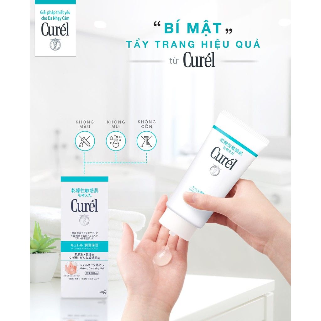 Gel Tẩy Trang Curél Cấp Ẩm Chuyên Sâu Intensive Moisture Care Makeup Cleansing Gel 130g