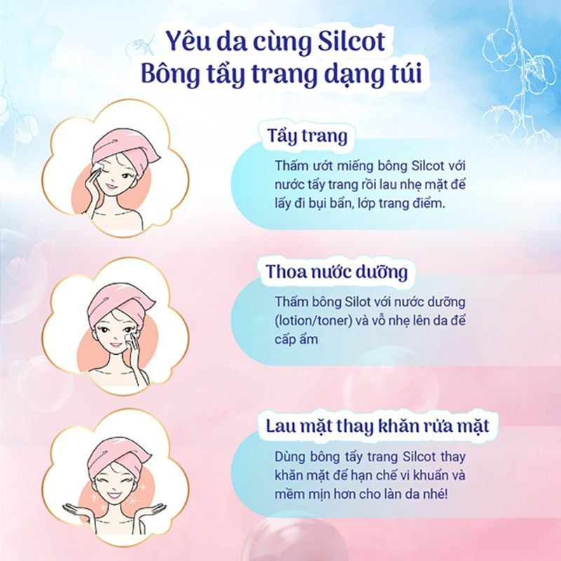 Bông Tẩy Trang Silcot Velvet Touch Cotton - 82 Miếng