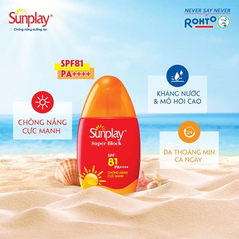 Sữa Chống Nắng Bảo Vệ Da Vượt Trội Sunplay Super Block SPF81/PA++++