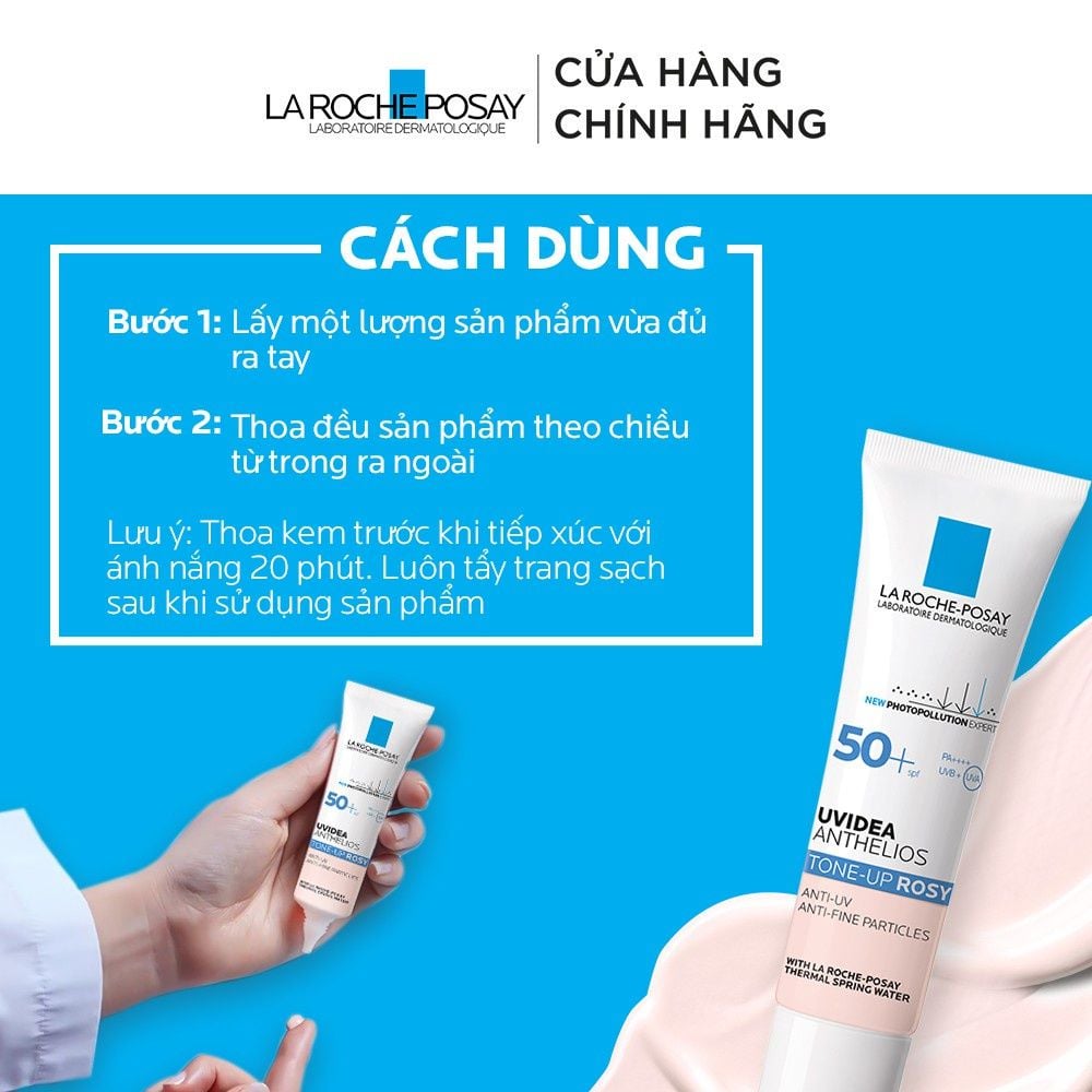 Kem Chống Nắng Nâng Tông Da Sáng Hồng La Roche-Posay Uvidea Anthelios Tone-Up Rosy SPF50+ 30ml