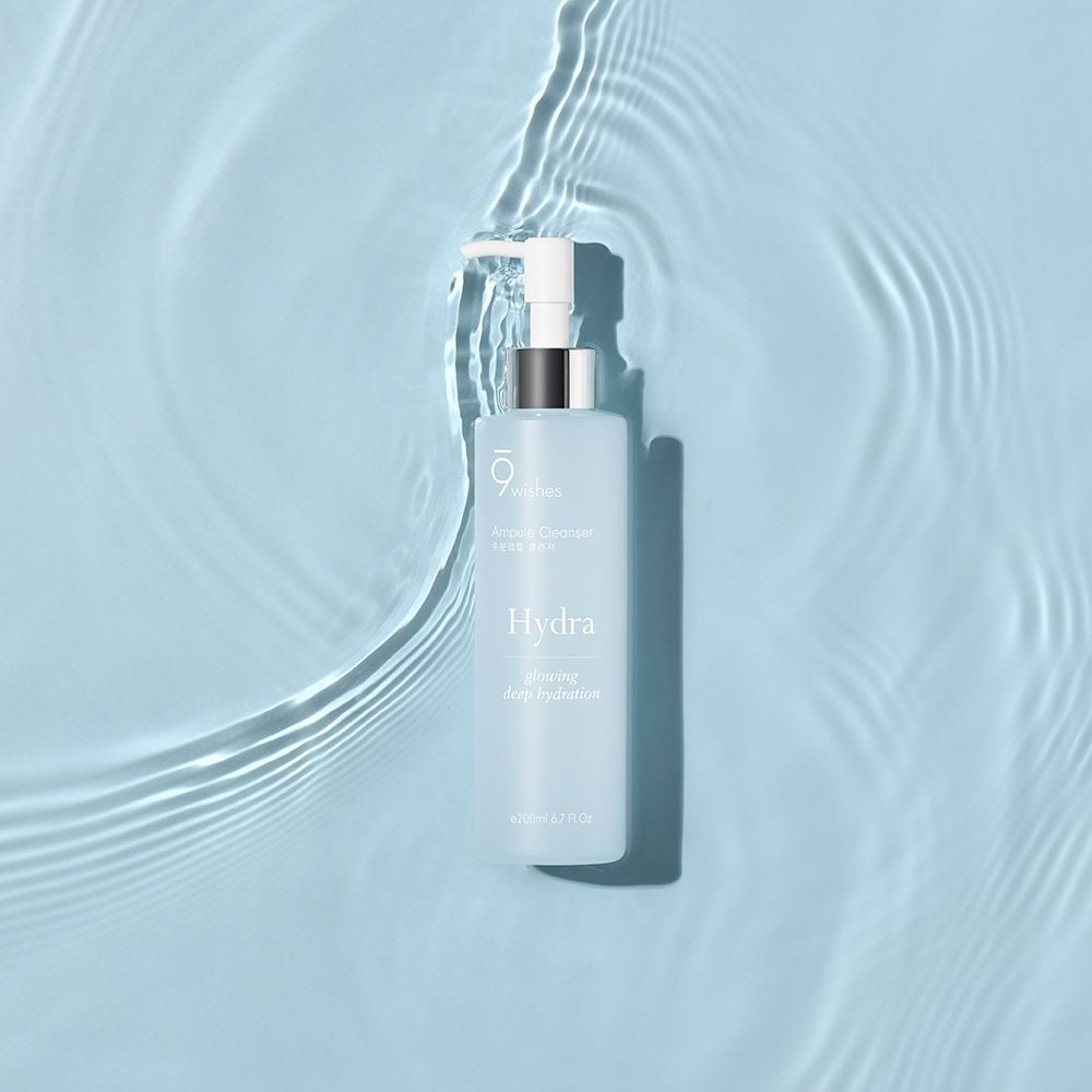 Gel Rửa Mặt 9 Wishes Dưỡng Ẩm Hydra Glowing Deep Hydration Ampule Cleanser 200ml