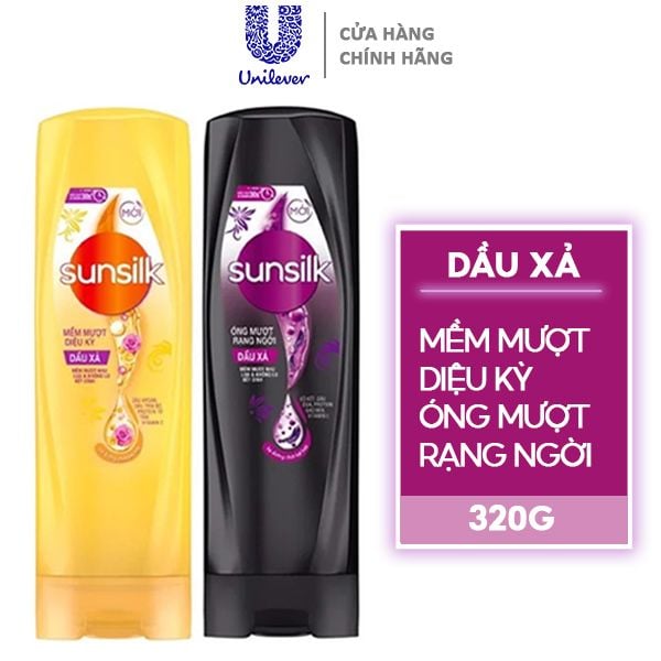 [320g] Dầu Xả Sunsilk Mềm Mượt Diệu Kỳ & Óng Mượt Rạng Ngời