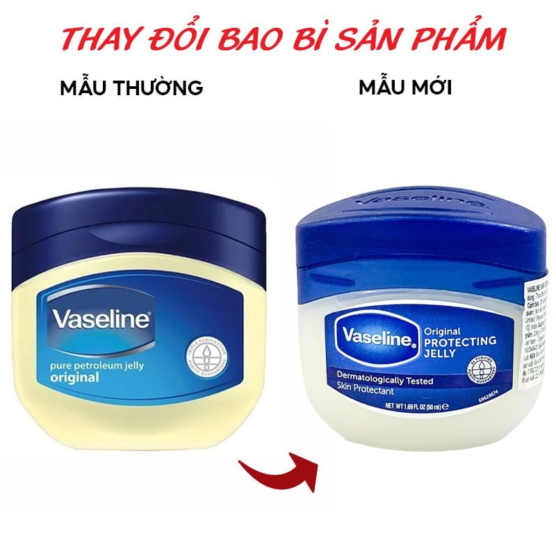 Sáp Dưỡng Ẩm Phục Hồi Da Khô, Nứt Nẻ Vaseline Pure Petroleum Jelly Original