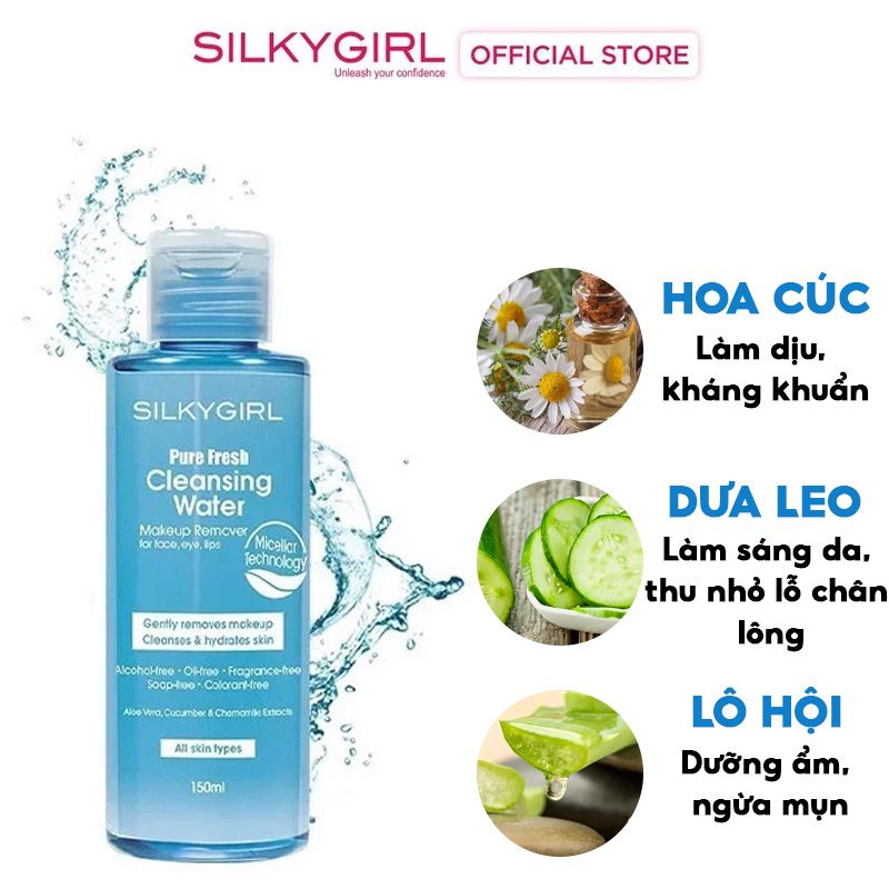 Nước Tẩy Trang Silkygirl Pure Fresh Cleansing Water Makeup Remover 150ml