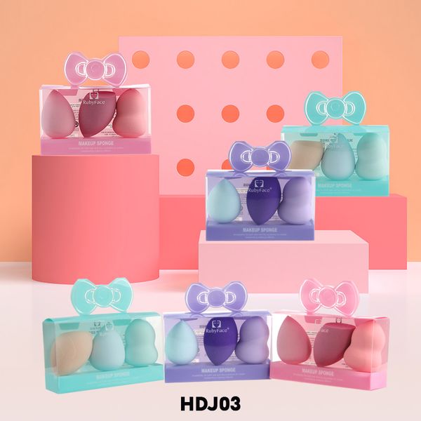  [NHẬP KHẨU] Set Bông Mút RubyFace Trang Điểm Tiện Lợi, Xinh Xắn Makeup Puff - Màu Ngẫu Nhiên 