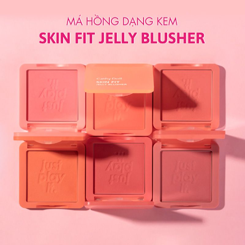 Phấn Má Hồng Dạng Kem Mềm Mịn Cathy Doll Skin Fit Jelly Blusher 6g