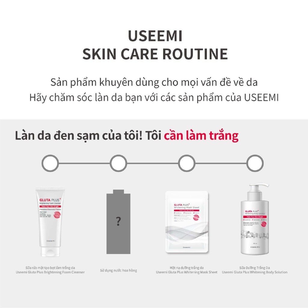 Sữa Dưỡng Trắng, Nâng Tông Da Body Useemi Gluta Plus Whitening Body Solution