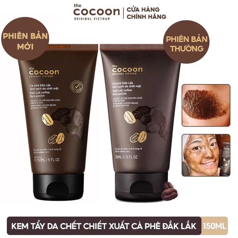 Kem Tẩy Da Chết Chiết Xuất Cà Phê Đắk Lắk Cocoon Dak Lak Coffee Face Polish 150ml