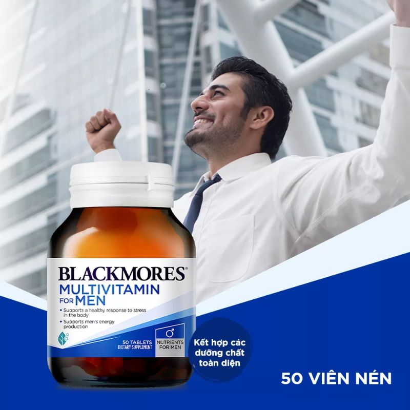 [50 Viên/Lọ] Viên Uống Vitamin Tổng Hợp, Hỗ Trợ Sức Khỏe Toàn Diện Cho Nam Giới Blackmores Multivitamin For Men (date 7/2025)