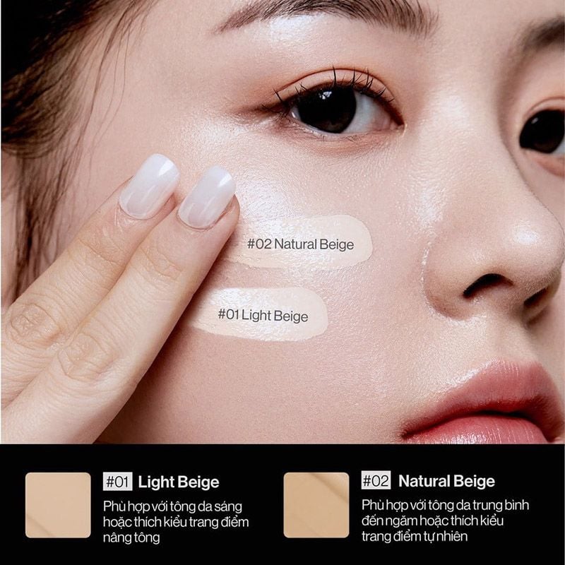 Phấn Nước Dưỡng Ẩm Cho Lớp Nền Căng Bóng, Bền Màu, Thuần Chay GLAMRR Q Vegan Super Glow Cushion SPF50+/PA++++ 15g